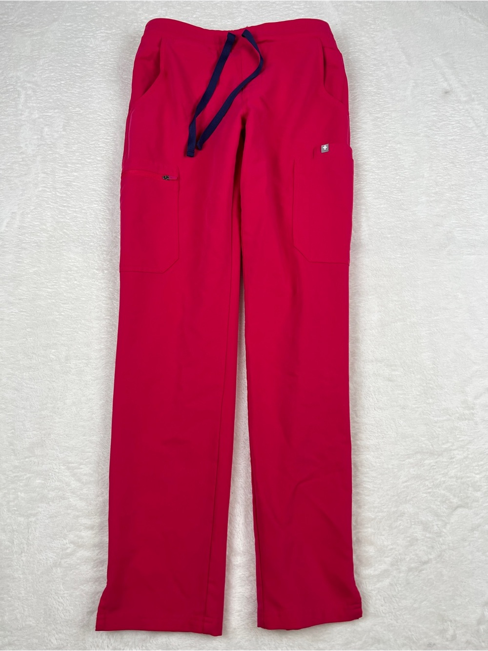FIGS Yola Skinny Scrub Pants Limited Style Waistband Ultra Rose XS
